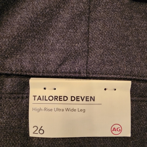 AG Adriano Goldschmied Tailored Devin Ultra Wide Leg Pants in Oxford Blue - Picture 13 of 16